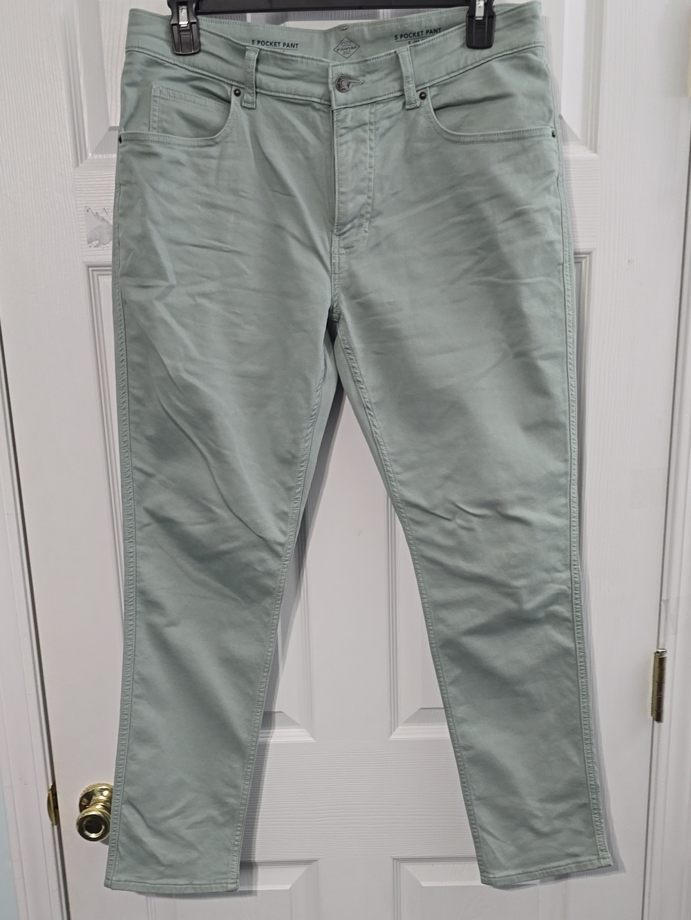 St Johns Bay Men's Light Sage Five-Pocket Chinos
